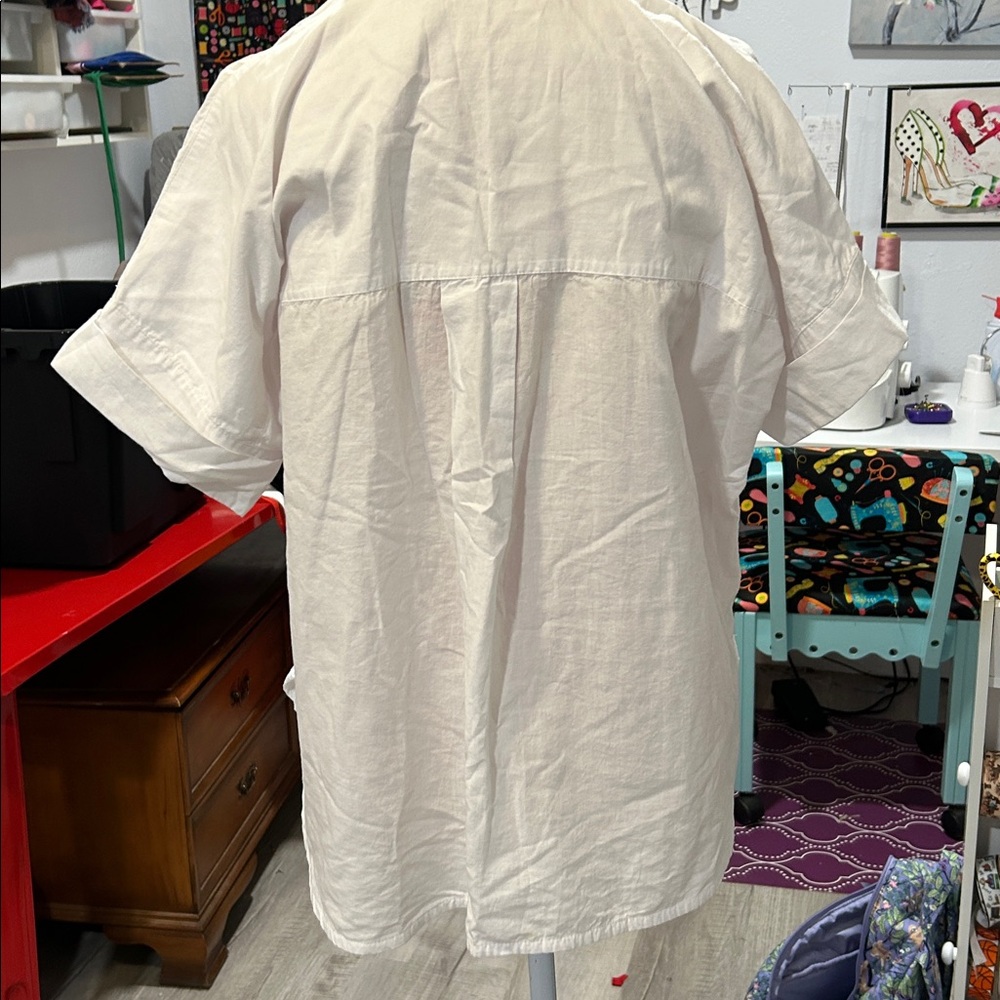 Madewell White Casual Button Down Shirt - Picture 5 of 5